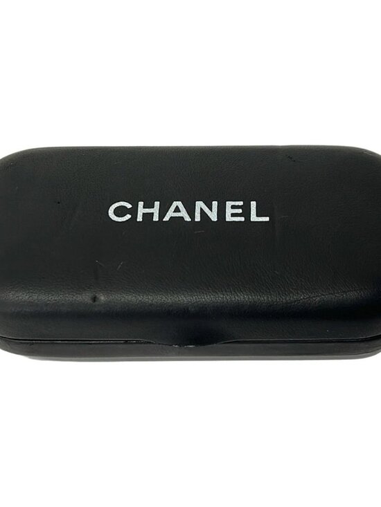 CHANEL 01452 Black Brown Plastic Hardware Sunglasses